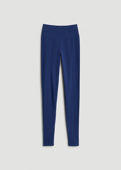 Cotton Leggings for Tall Women in Midnight Blue