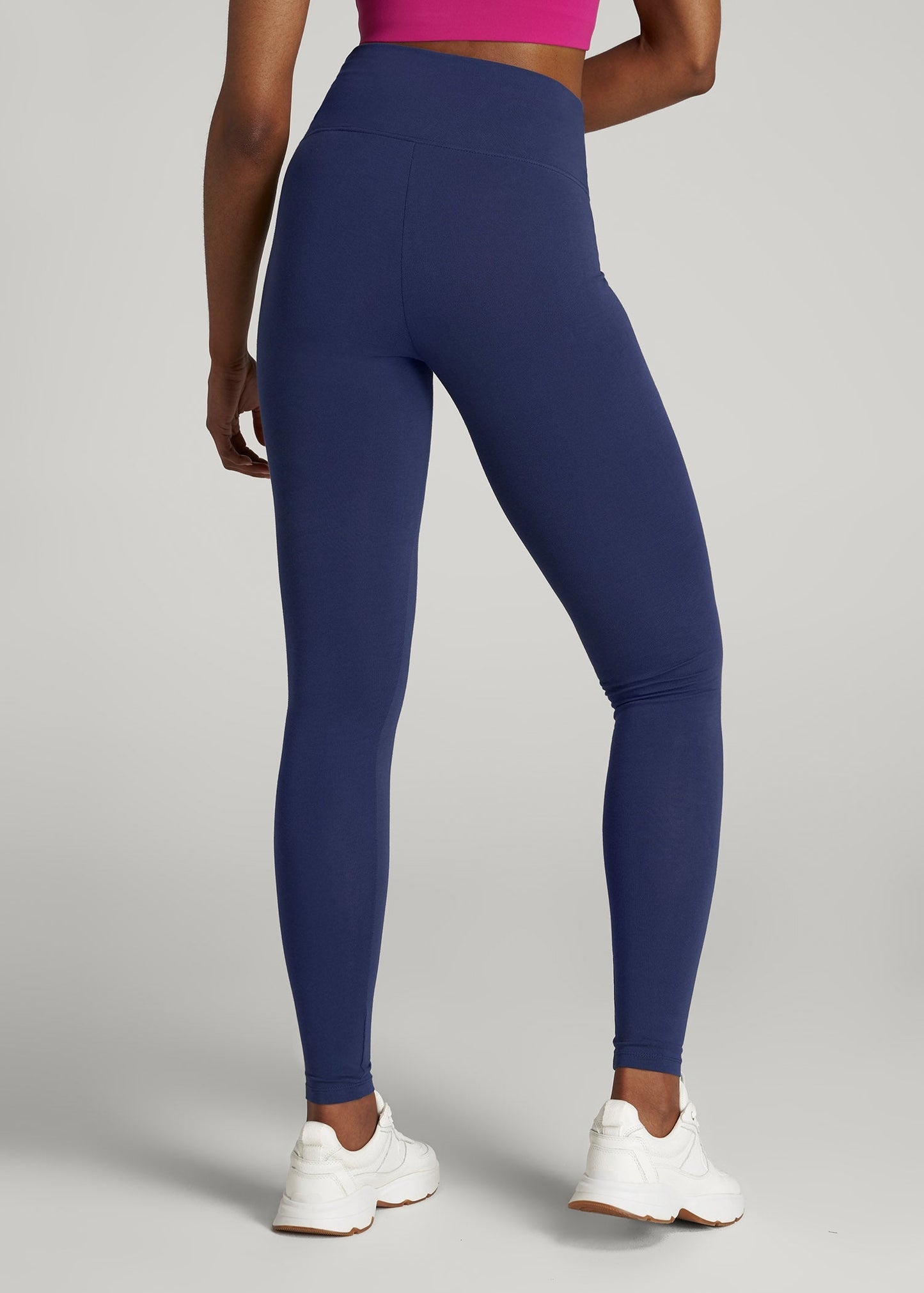 Cotton Leggings for Tall Women in Midnight Blue