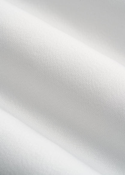 Satin Blouse With Bow for Tall Women in White