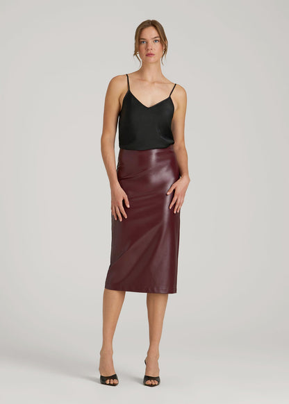 Satin Cami for Tall Women in Black