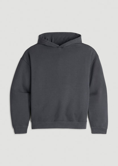 Garment Dyed Hoodie for Tall Women in Charcoal Rinse