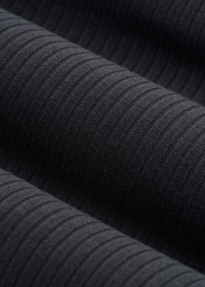 Ribbed Flare Pants for Tall Women in Black