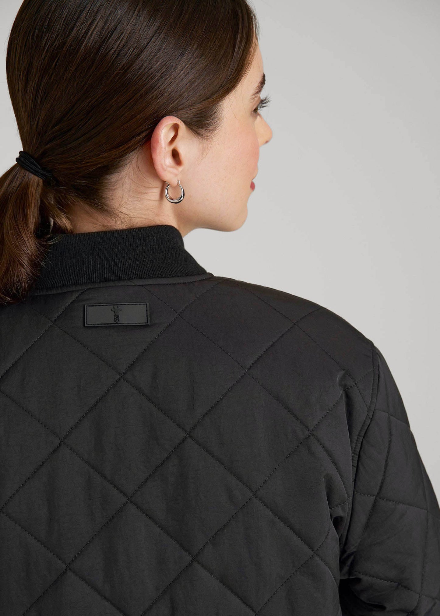 Quilted Jacket for Tall Women in Black