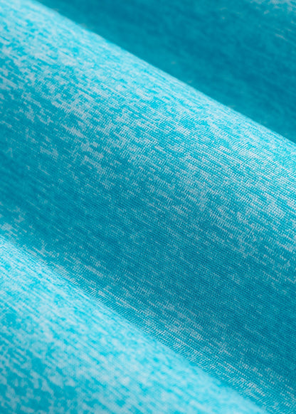 Short Sleeve Active V Neck T-Shirt for Tall Women in Scuba Blue Mix