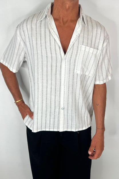 Luke Shirt Black Stripe