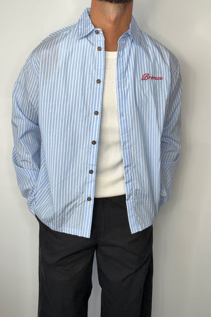 Chad Stripe Shirt Blue