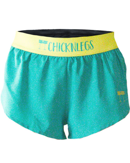 Women's Aqua–Limeade 1.5" Split Shorts