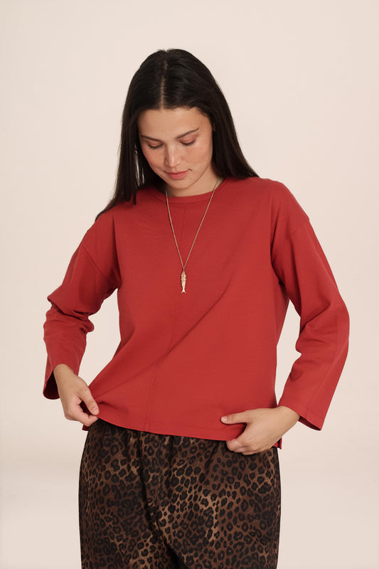 Marlow Garment Dyed TShirt - Rust