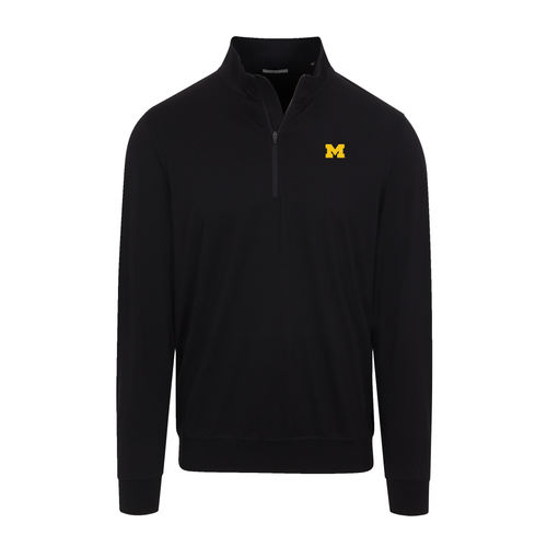 Michigan Velocity Performance Quarter Zip Black