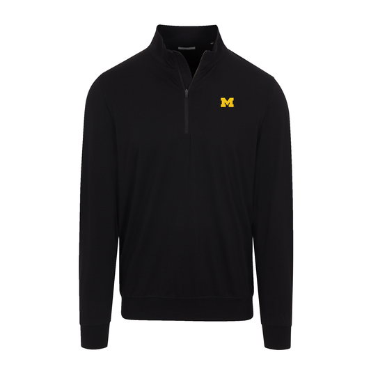 Michigan Velocity Performance Quarter Zip Black
