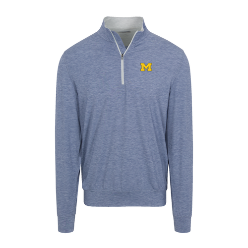 Michigan Velocity Performance Quarter Zip Dark Steel Blue