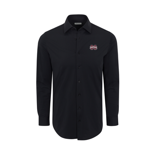 Mississippi State Apex Performance Dress Shirt Black