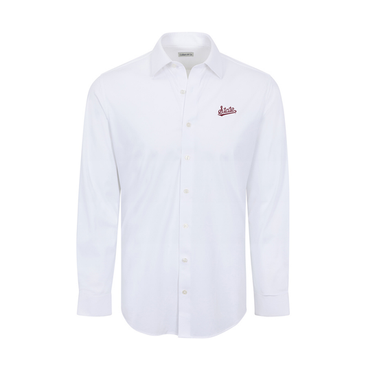 Mississippi State Apex Performance Dress Shirt White