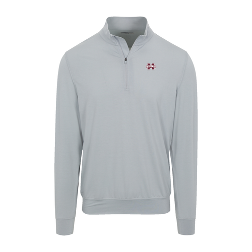 Mississippi State Velocity Performance Quarter Zip Light Grey
