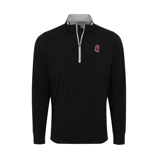 Mississippi State DriRelease® Performance Pullover Black with Light Grey Trim