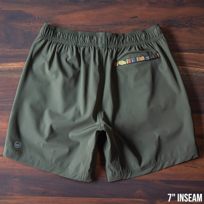 Nomad 3.0 Short (Hybrid) - Olive 5" & 7" - Linerless