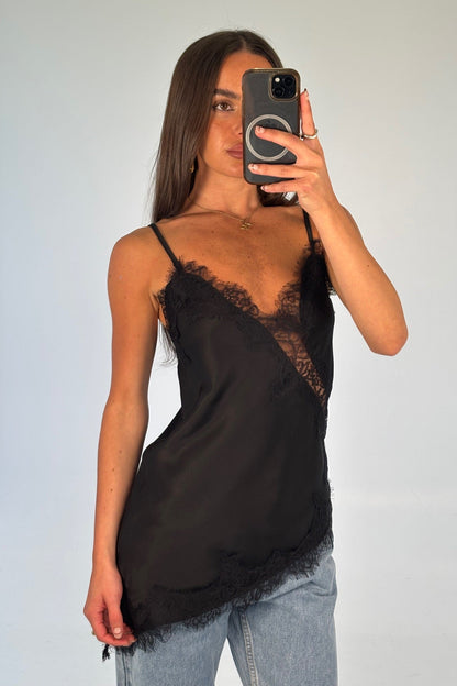 Chrishell Lace Cami Black