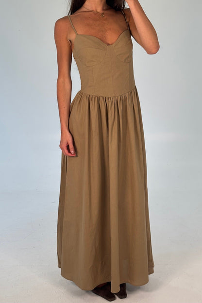 Abbie Maxi Dress Latte - FINAL SALE