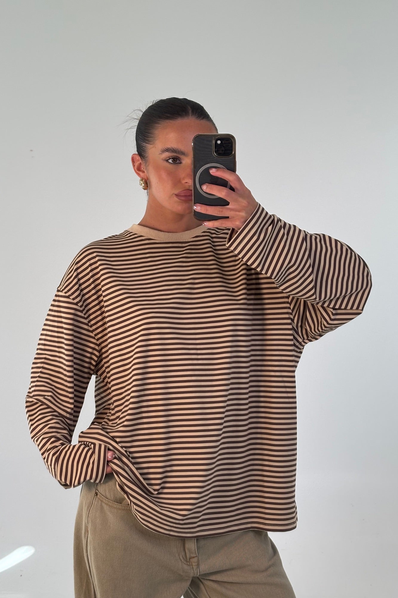 Asher Long Sleeve Latte - FINAL SALE