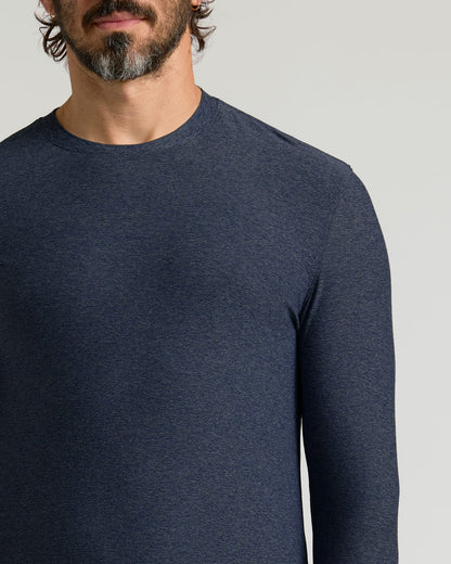 Dark Heather Fiord Active Long Sleeve Crew T-Shirt