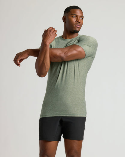 Heather Juniper Tall Active Crew Neck 2.0