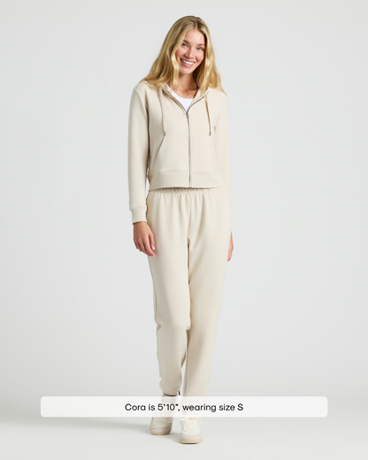 Womens Oatmeal Relaxed Joggers