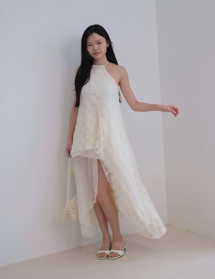 Althea Floral Organza Overlay Top
