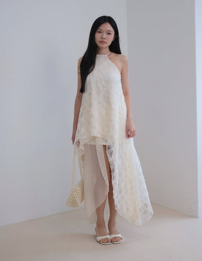 Althea Floral Organza Overlay Top