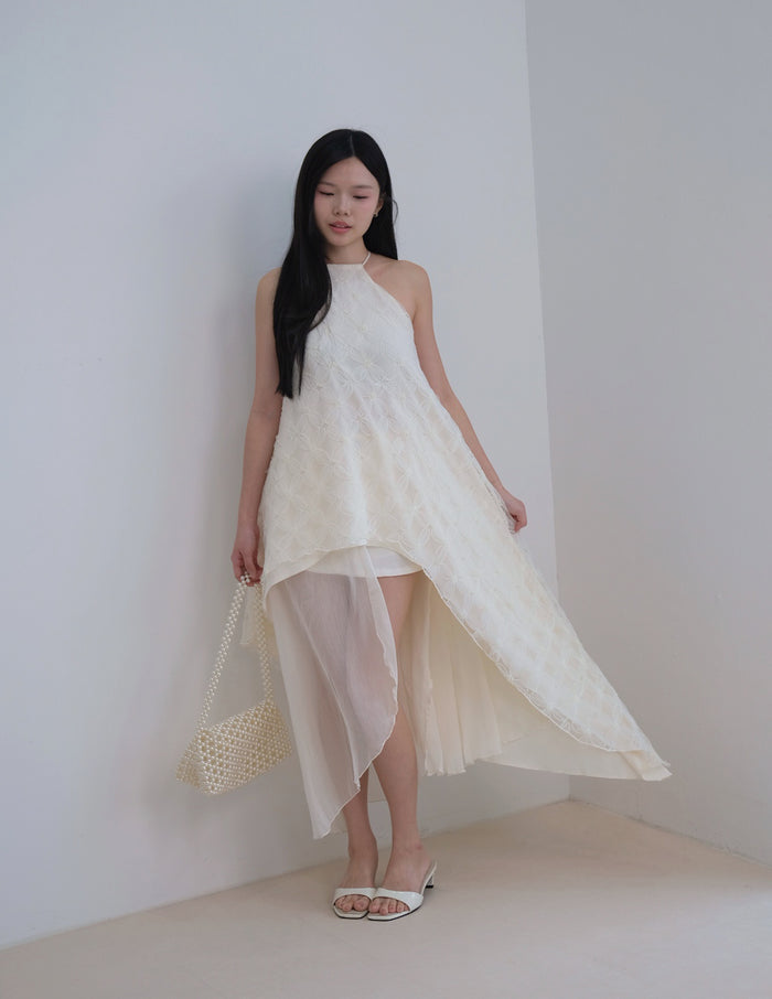 Althea Floral Organza Overlay Top