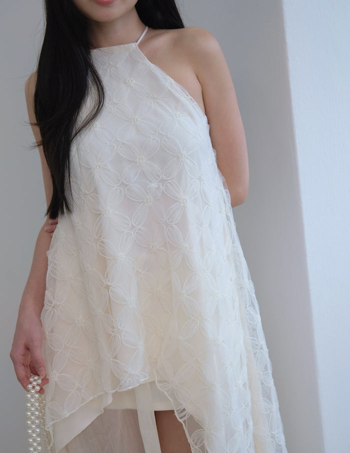 Althea Floral Organza Overlay Top