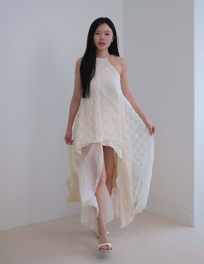 Althea Floral Organza Overlay Top