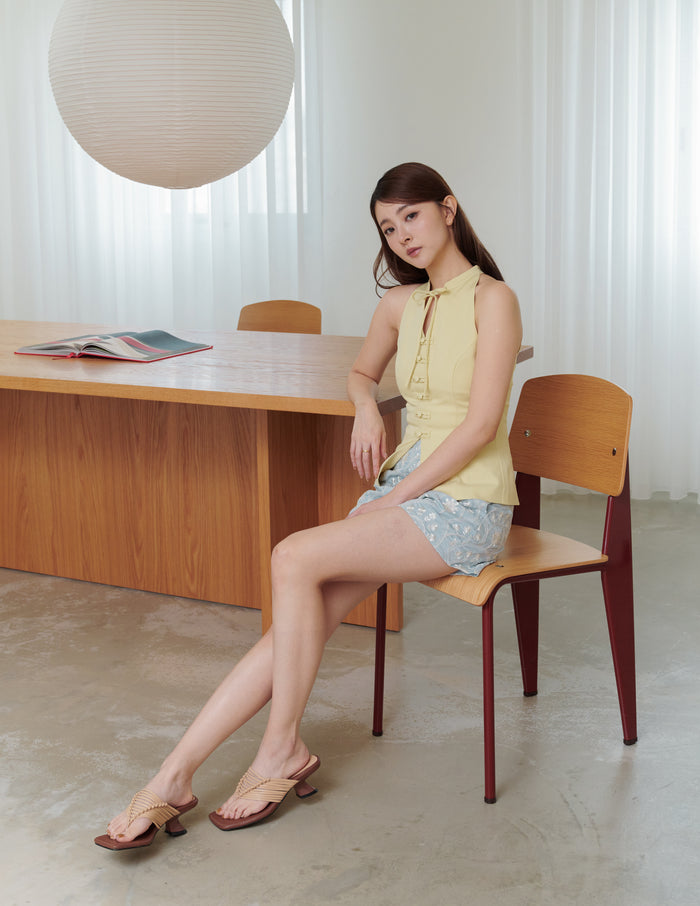 Anita Cheongsam Top in Yellow