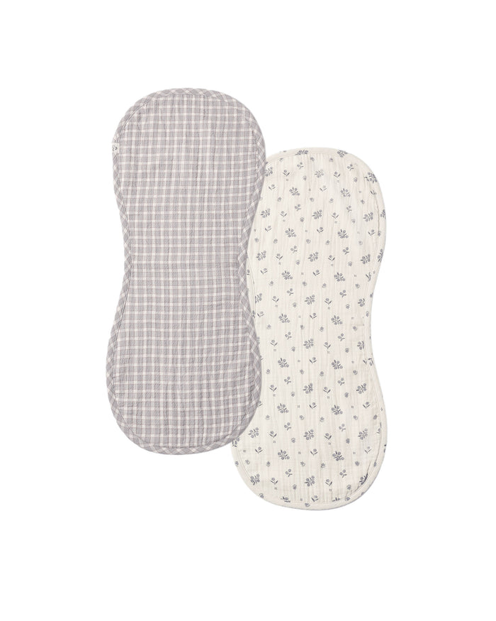Burp Cloth, 2 pack ll Winter Berry, Blue Gingham
