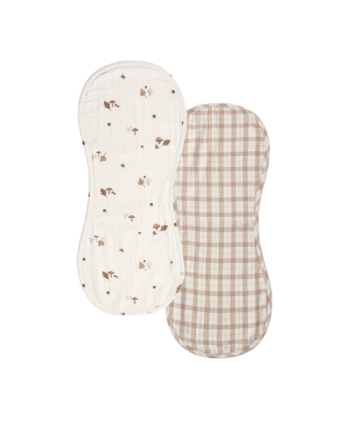 Burp Cloth, 2 pack Woodland, Rustic Plaid