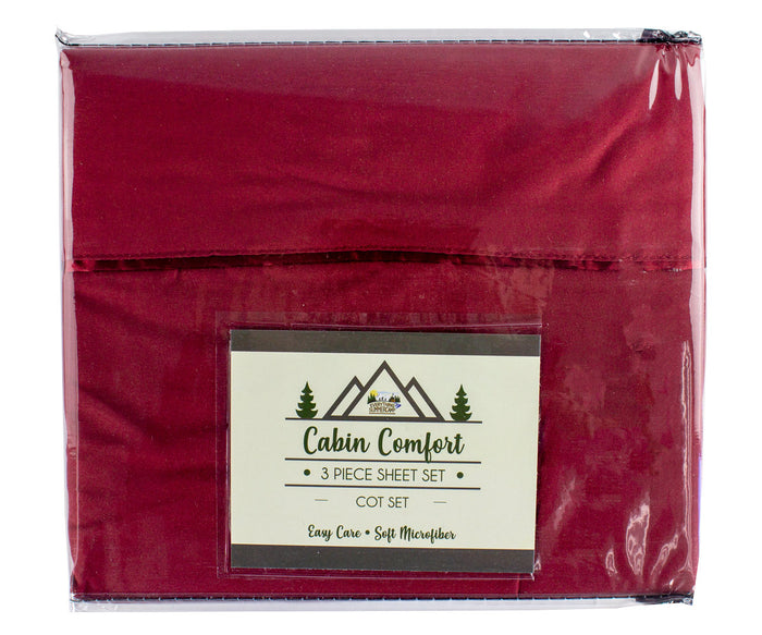 Cabin Comfort Camp Cot Sheet Sets|BLS2000COTBURG