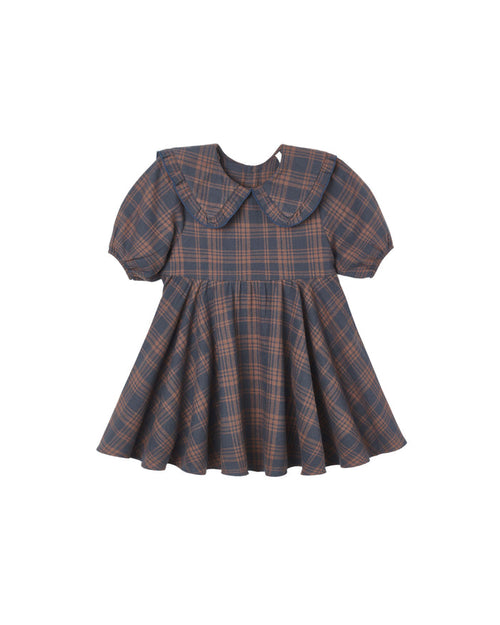 Camille dress in midnight plaid