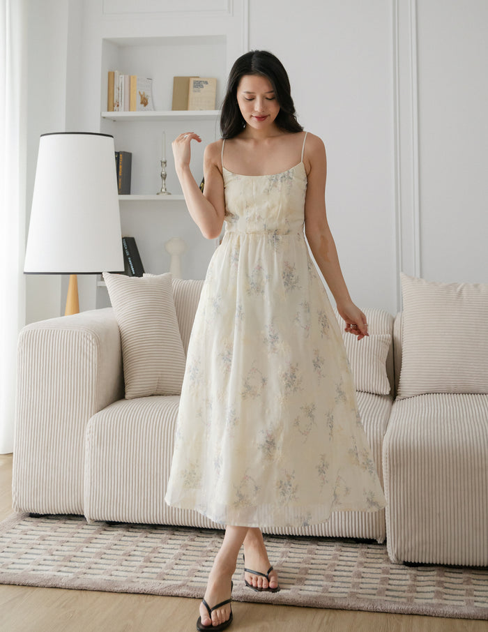 Ferlyn Floral Dress in Blue