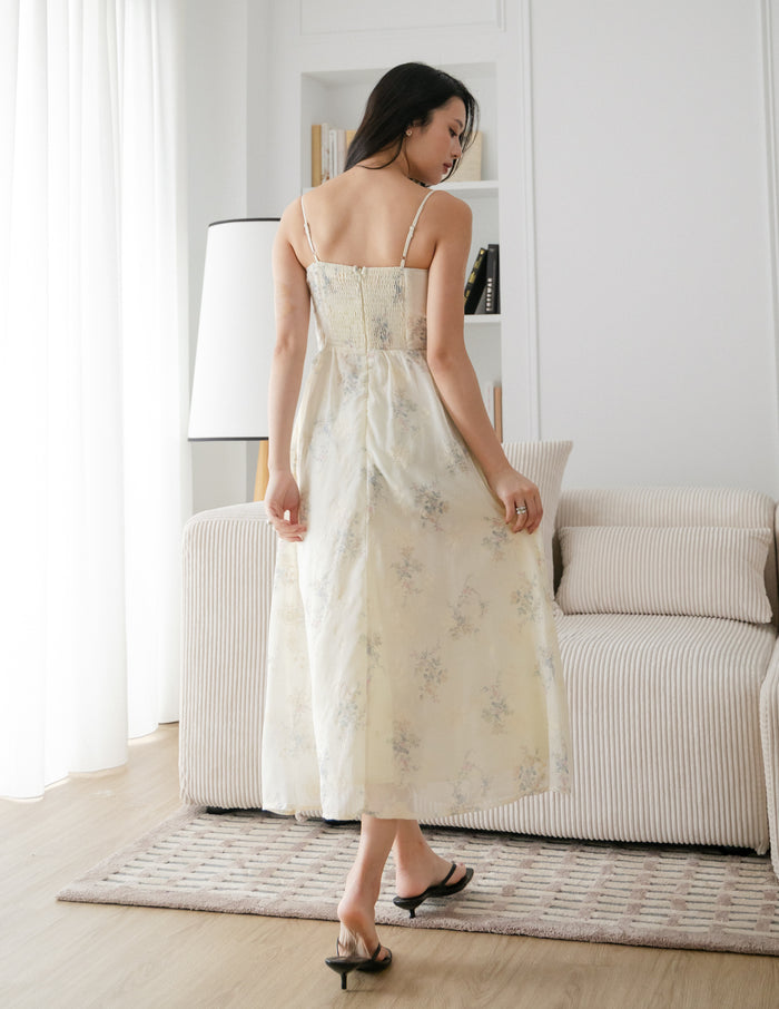 Ferlyn Floral Dress in Blue