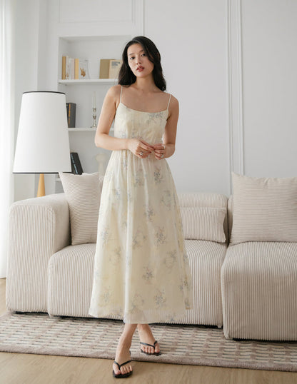 Ferlyn Floral Dress in Blue