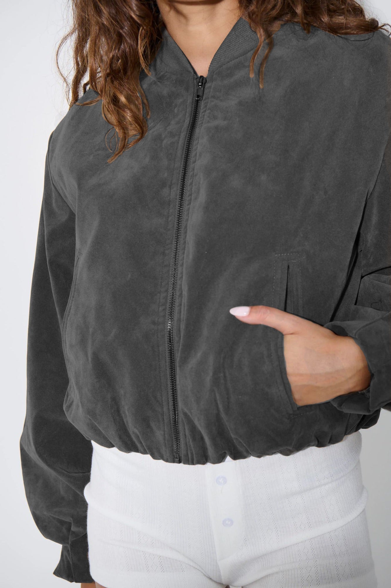 Clara Bomber Grey