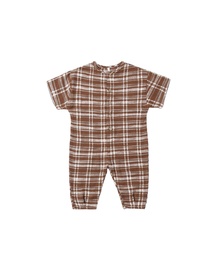 hayes jumpsuit in aspen plaid