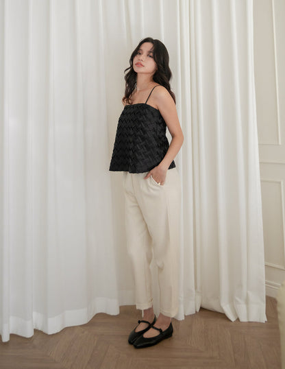 Helena Weave Top in Black
