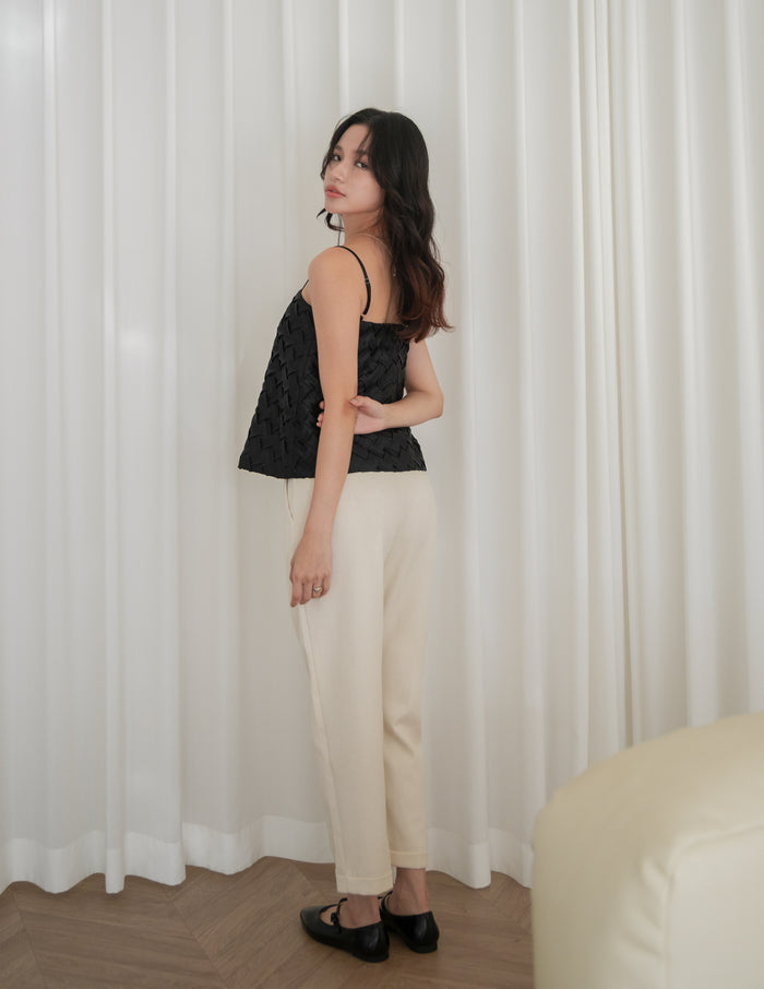 Helena Weave Top in Black