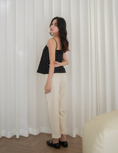 Helena Weave Top in Black