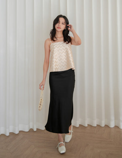 Helena Weave Top in Cream
