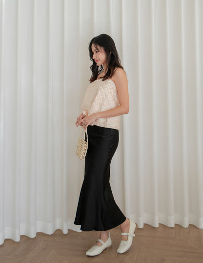 Helena Weave Top in Cream