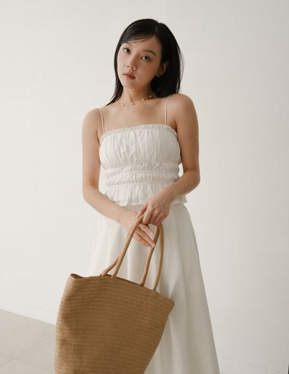 Jaela Padded Top in Eyelet