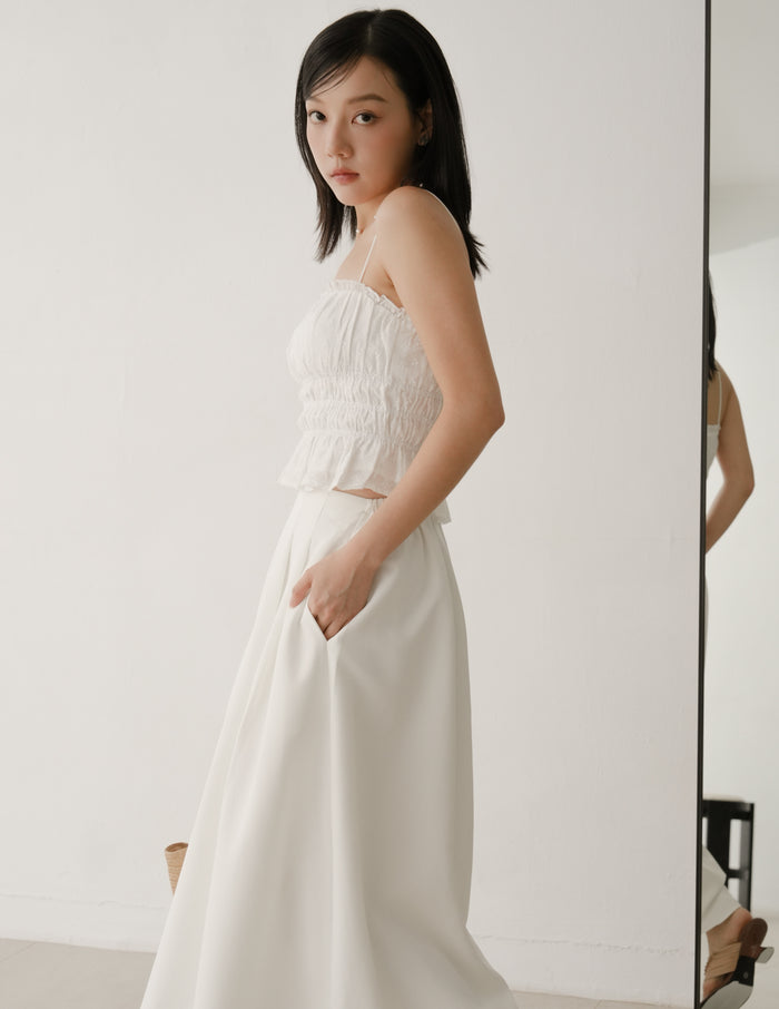 Jaela Padded Top in Eyelet