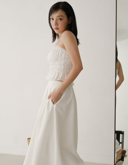 Jaela Padded Top in Eyelet