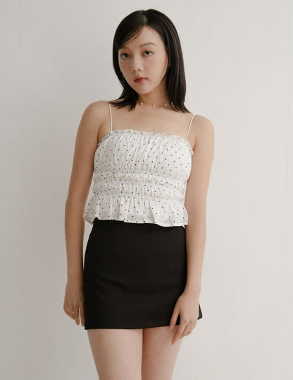 Jaela Padded Top in Polka Dot